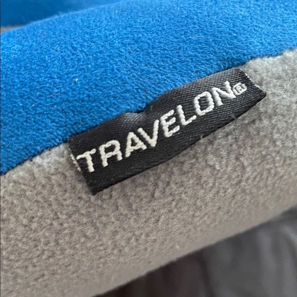 Travelon Vibrant Blue and Soft Gray Travel Pillow - Picture 5 of 11